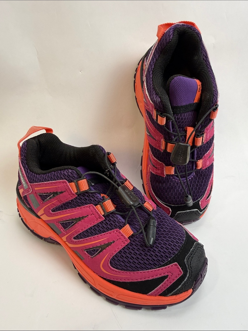 Salomon Kids Trail Sneakers in Purple & Pink-Orange Size 12 Kids EUR 30